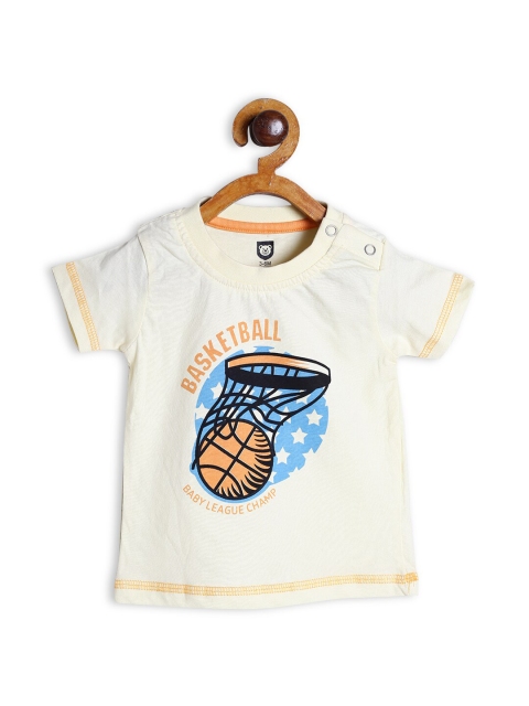

612 league Boys Off White Printed T-shirt