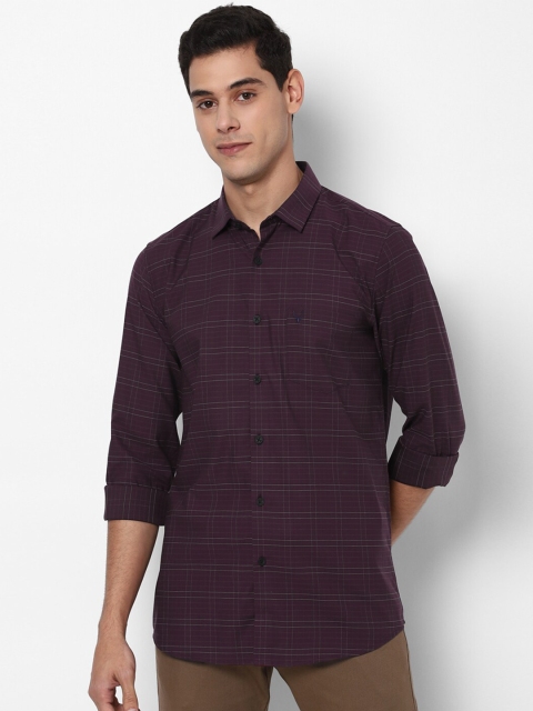 

Allen Solly Men Purple Slim Fit Checked Casual Shirt