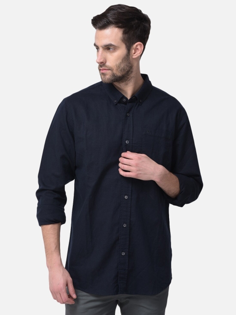 

Woods Men Navy Blue Classic Casual Shirt
