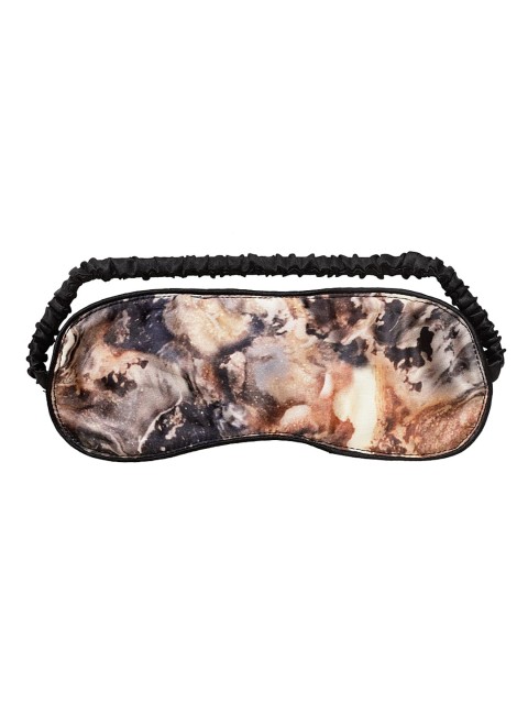 

DECOREALM Beige & Black Printed Eye Mask