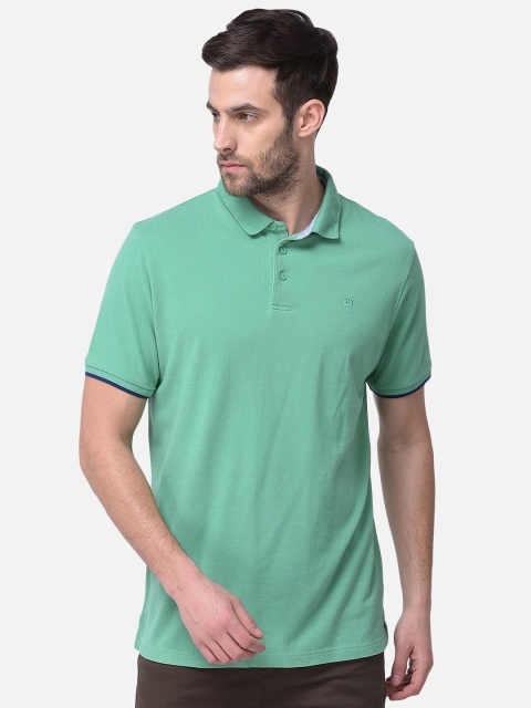 

Woods Men Green Polo Collar T-shirt