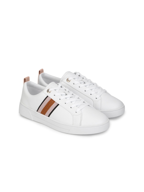 

Ted Baker Women White Striped Leather Sneakers