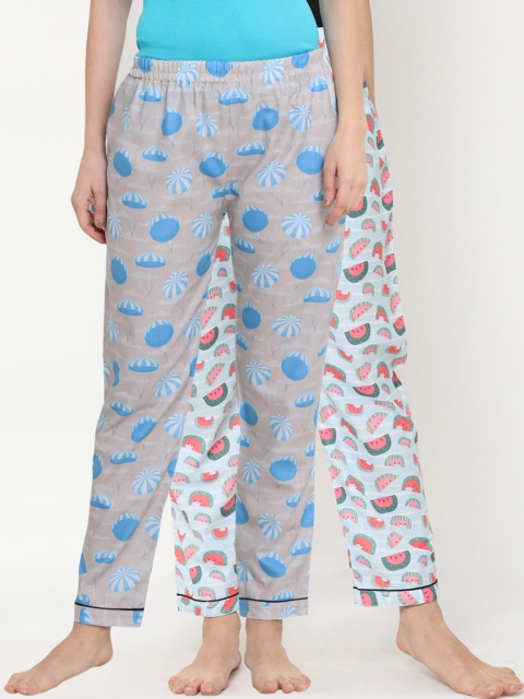 

FashionRack Women Pack Of 2 Printed Lounge Pants, Cream
