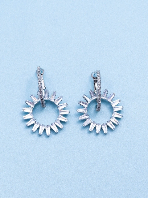 

Jewelz Silver-Toned Contemporary Drop Earrings