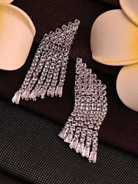 

Jewelz Silver-Toned & Plated Contemporary Drop Earrings