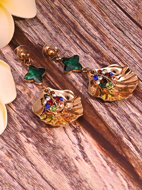 

Jewelz Gold-Toned Stylish Drop Earrings