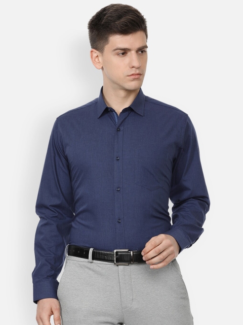 

Van Heusen Men Navy Blue Formal Shirt
