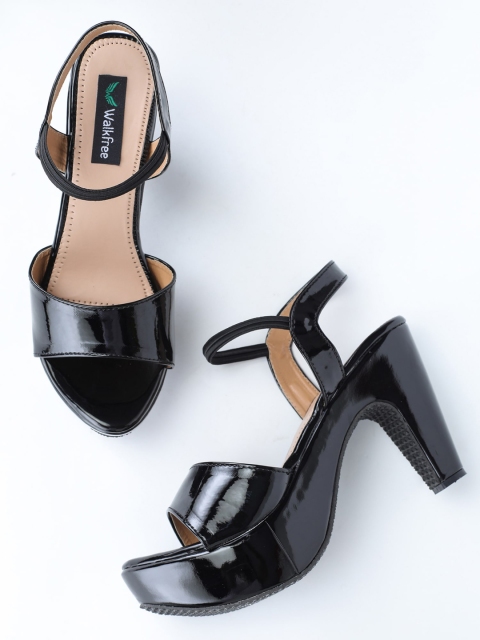 

Walkfree Black Platform Sandals