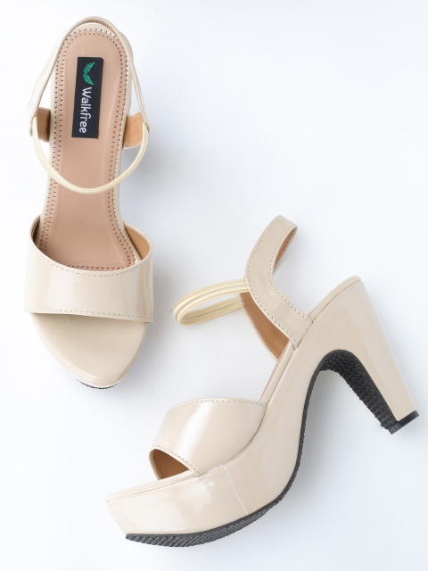

Walkfree Cream-Coloured Platform Sandals