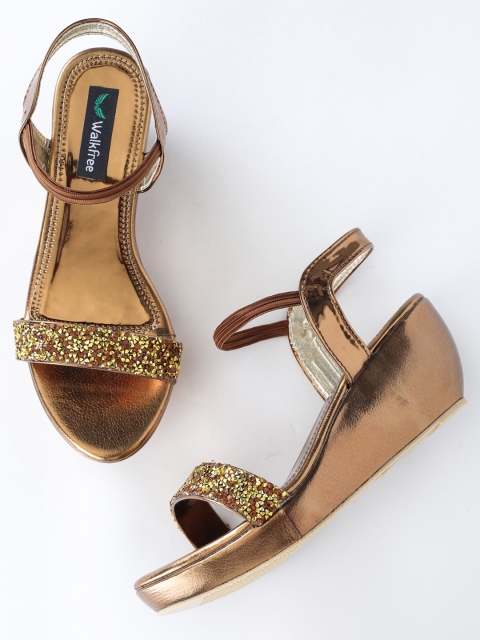 

Walkfree Copper-Toned Wedge Sandals