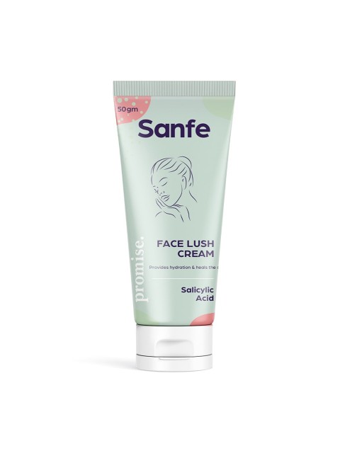 

Sanfe Promise Salicylic Acid Face Lush Cream For Even Skin Tone & Skin Repair - 50g, White