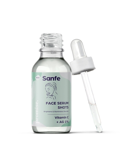 

Sanfe Promise Vitamin C + AG 10% Face Serum Shots for Glowing & Brightening Skin 30 ml, White