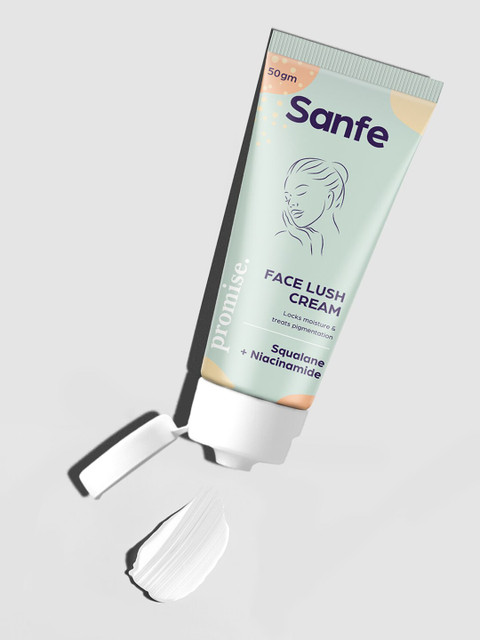 

Sanfe Promise Niacinamide Brightening Face Lush Cream For Skin Healing & Even Skin Tone, White