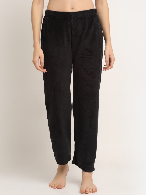 

NEUDIS Women Women Black Warm Fleece Lounge Pants