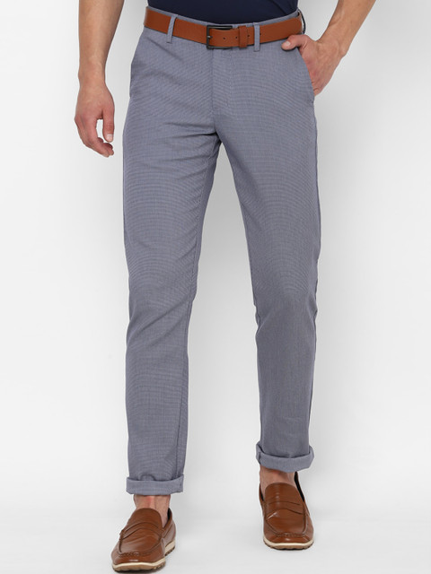 

Allen Solly Men Navy Blue Slim Fit Trousers