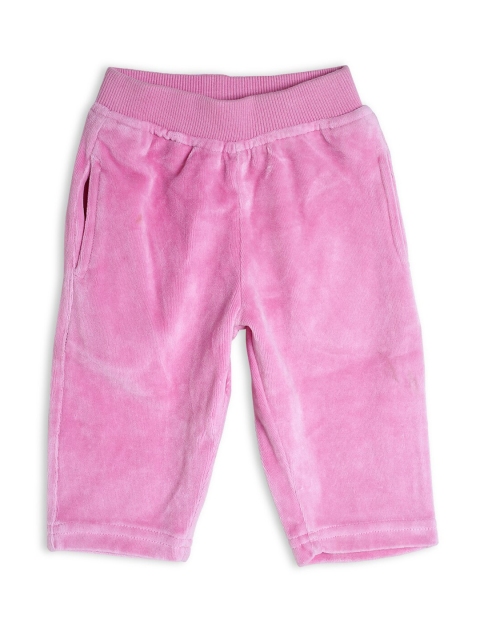 

612 league Girls Pink Solid Velour Jeggings