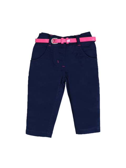 

612 league Girls Blue Slim Fit Trousers
