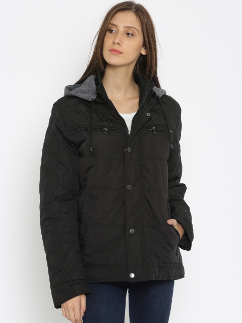 

WEAVERS VILLA Black Padded Hooded Parka Jacket