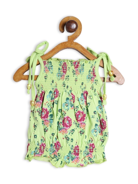 

612 league Green Floral Print Top