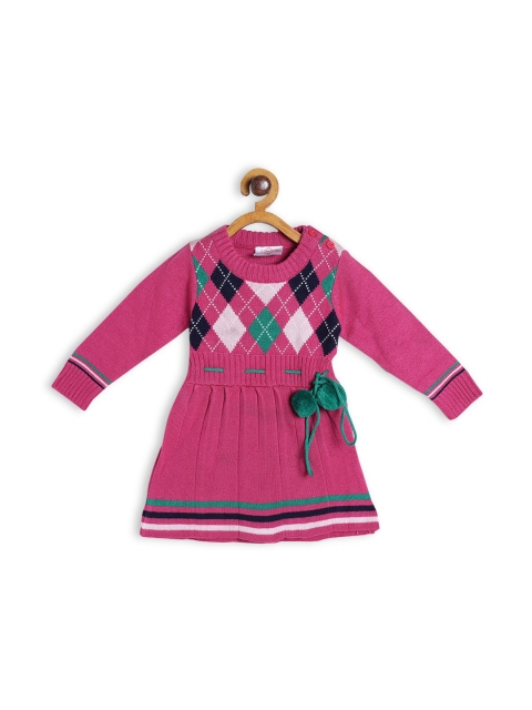 

612 league Infant Girls Fuchsia Knitted Dress
