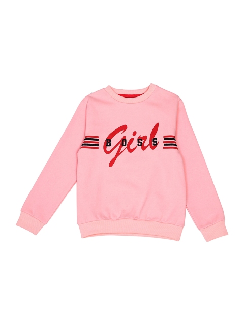 

CREMLIN CLOTHING Girls Pink Printed Sweatshirt