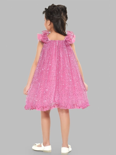 

Pink Chick Pink Net A-Line Dress