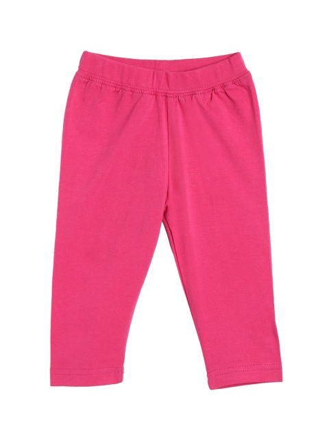 

612 league Infant Girls Fuchsia Pink Solid Cotton Leggings