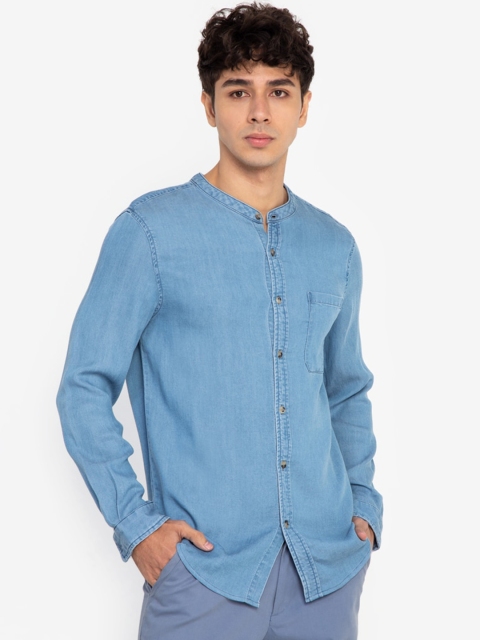 

ORIGIN BY ZALORA Men Blue Solid Casual Shirt