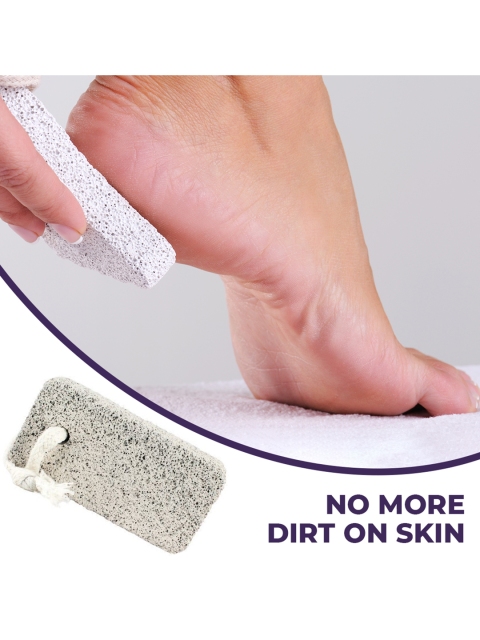

Sanfe Selfly Pumice Stone Rectangular for Hands Elbows and Foot Scrub, Grey