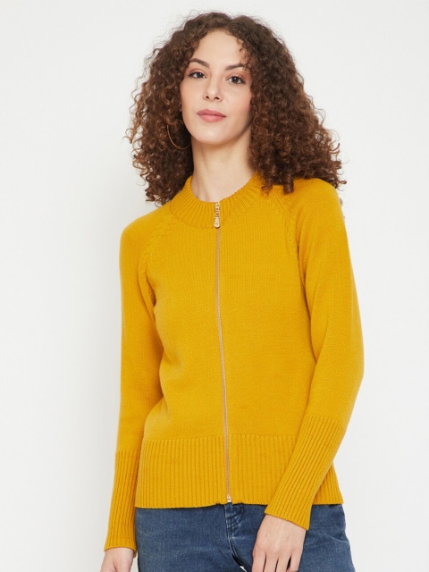 

Madame Women Mustard Yellow Cardigan