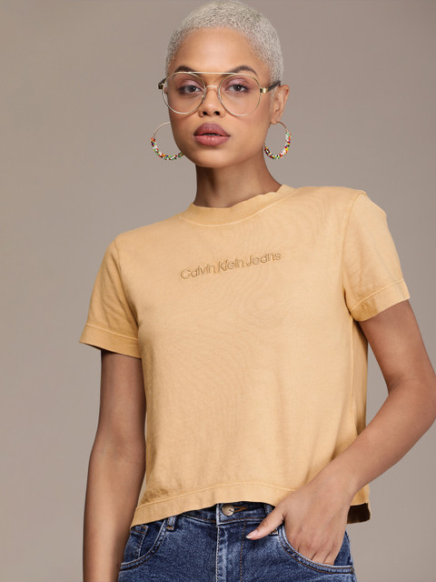 

Calvin Klein Jeans Women Brown Printed T-shirt