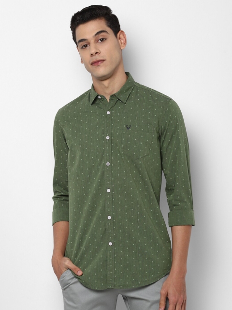 

Allen Solly Sport Men Green Printed Cotton Casual Shirt
