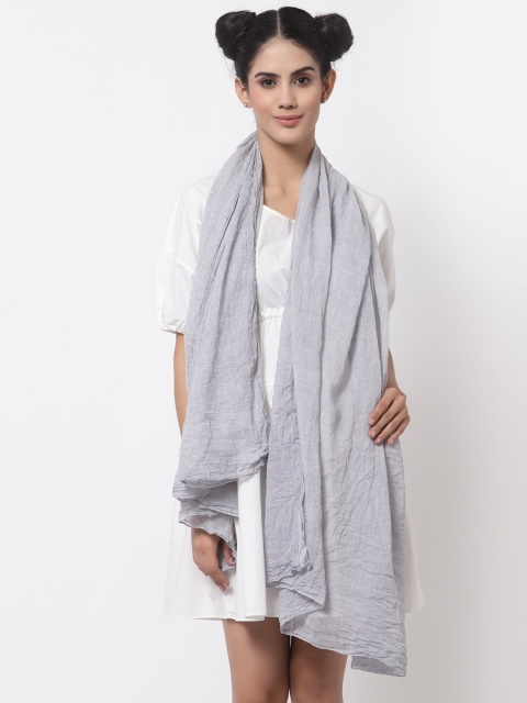 

J Style Women Grey Pure Cotton Stole