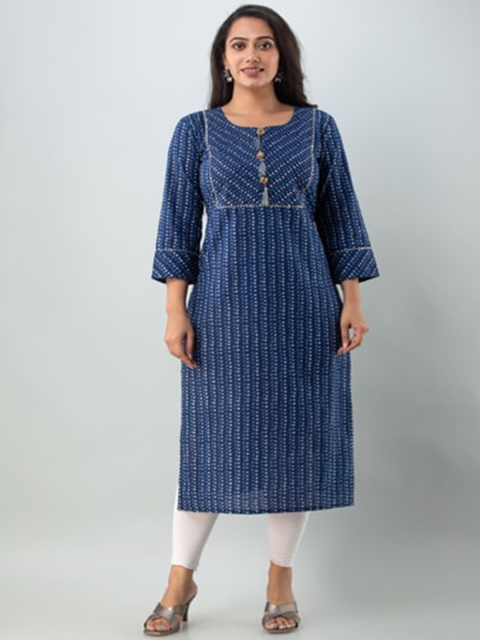 

KALINI Women Blue Striped Kurta