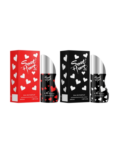 

Sweetheart Pack of 2 Red and Black Eau De Perfume, 60ml