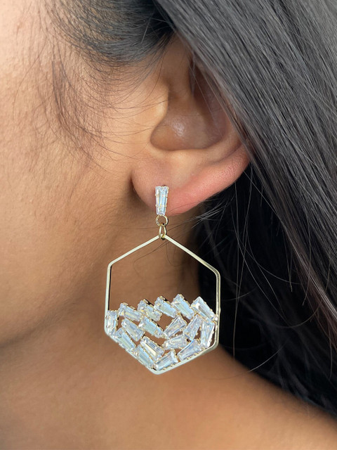 

Ayesha Gold-Toned Contemporary Drop Earrings