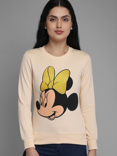 

Free Authority Mickey & Friends Women Beige Printed Sweatshirt