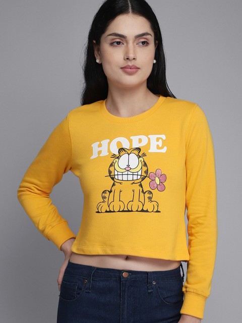 

Free Authority Women Yellow Garfield Printed Sweatshirt