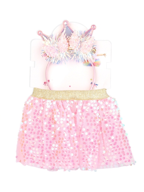 

Spiky Kids Pink Lace Hairband with Sequin Scot