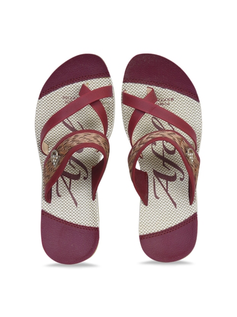 

Ajanta Women Brown Printed One Toe Flats