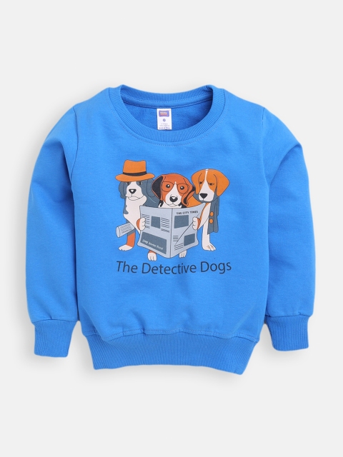 

Nottie Planet Boys Blue Printed Sweatshirt