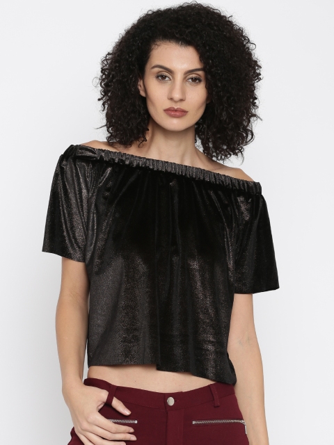 

ONLY Women Black Solid Crop Top