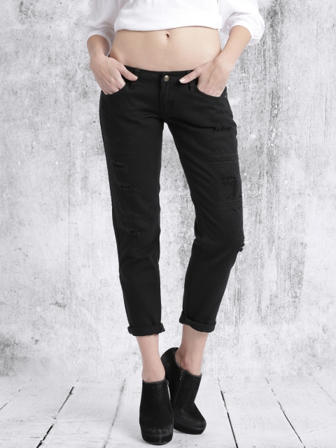 

RDSTR Women Black Slim Fit Mid Rise Mildly Distressed Jeans