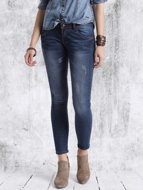 

RDSTR Women Blue Slim Fit Mid-Rise Cropped Jeans