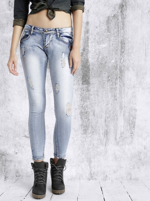 

RDSTR Women Blue Slim Fit Mid Rise Mildly Distressed Jeans