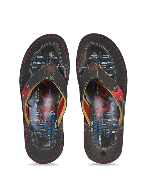 

Ajanta Men Brown & Red Comfort Sandals