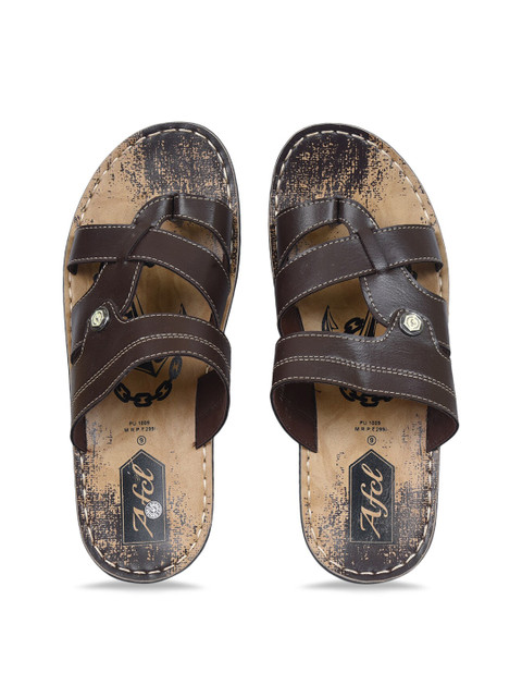 

Ajanta Men Brown & Beige Comfort Sandals