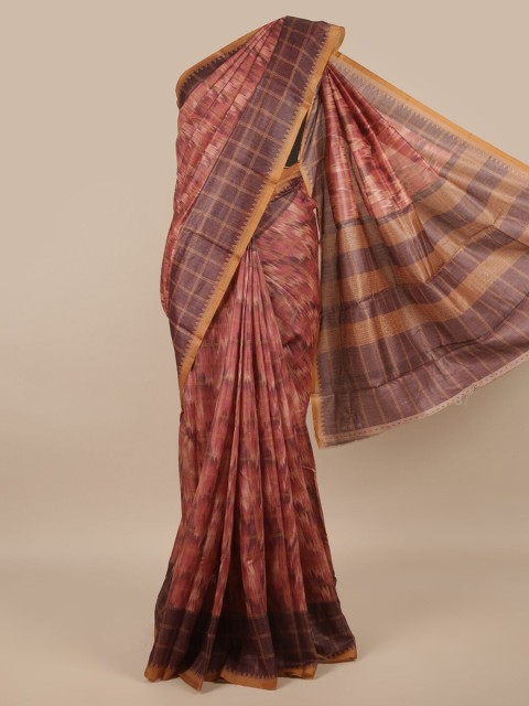 

Pothys Brown & Beige Jute Silk Saree