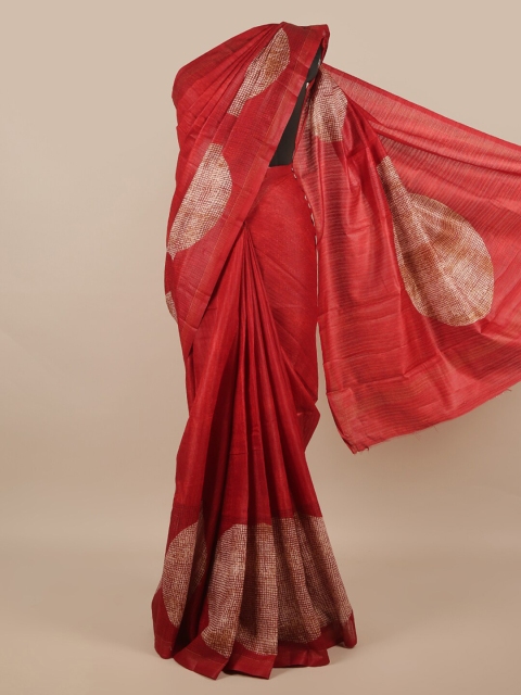 

Pothys Maroon & Beige Jute Silk Saree