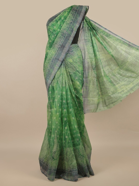 

Pothys Green & Grey Woven Design Jute Silk Saree